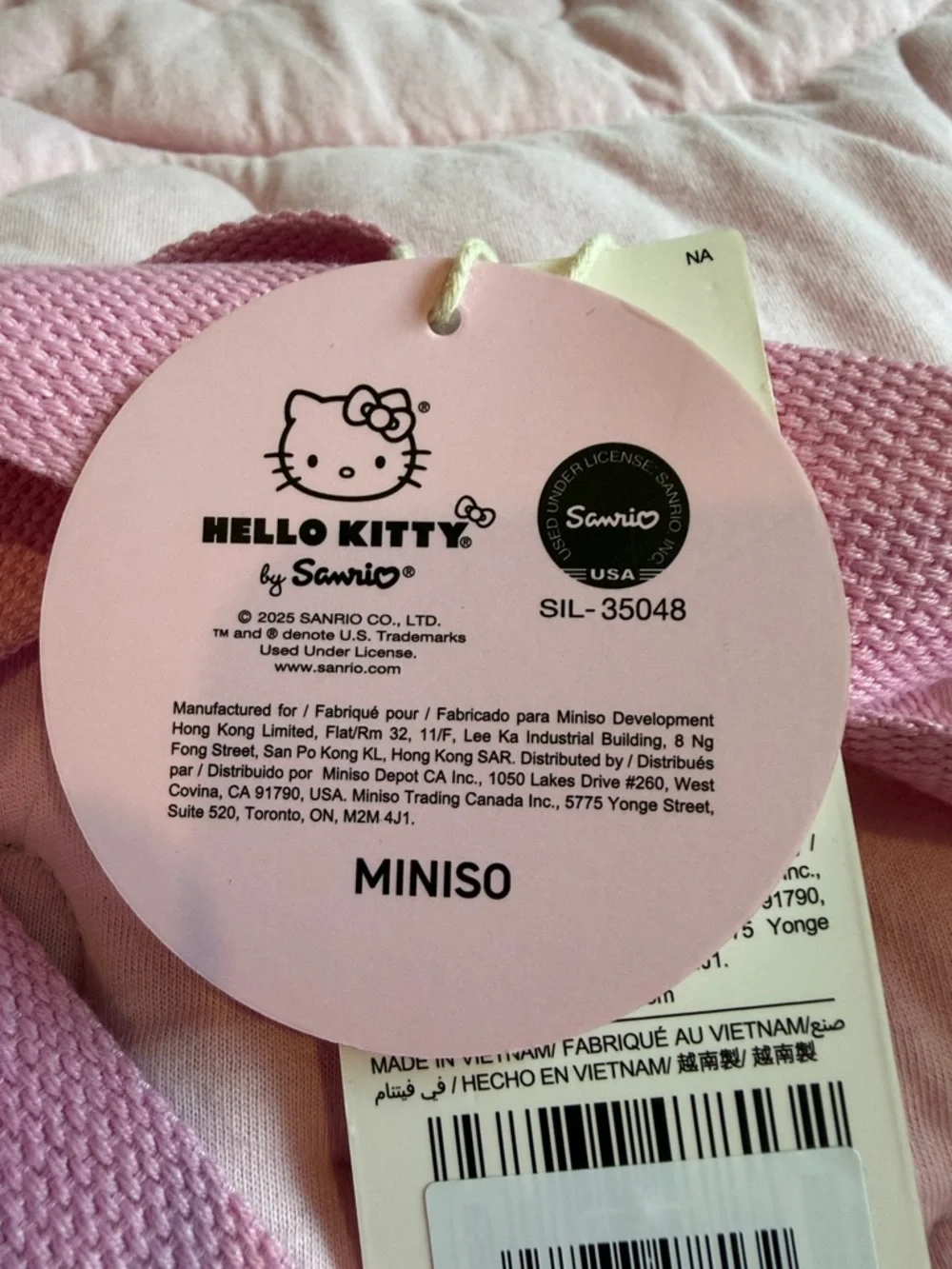 Hello Kitty Pink & Cream Kids Tote Bag with Ice Cream Design